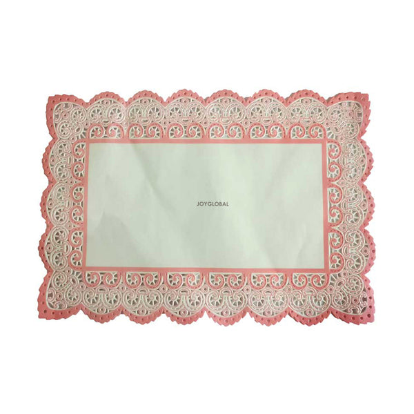 Pink Lace Paper Doilies Liner - 14 x 10 Inch