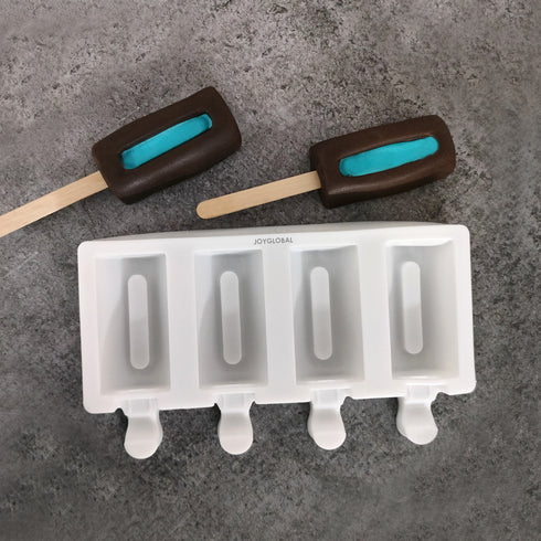 Silicone Ice Cream Popsicle Mould - 4 Cavity