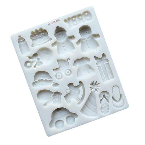 Silicone Baby Birthday Theme Mould