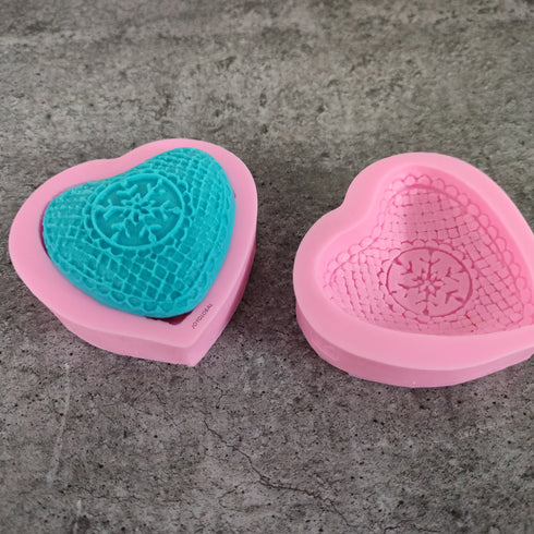 Silicone Snowflakes inside Heart Mould