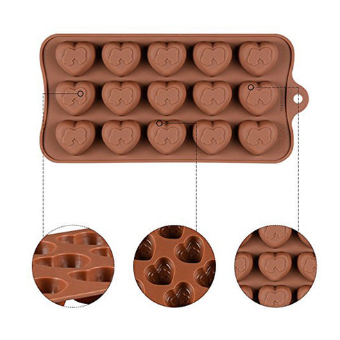 Silicone Heart Couple Chocolate Mould