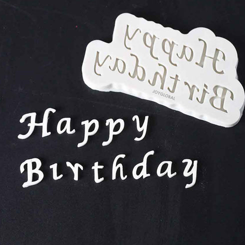 Silicone Happy Birthday Letter Mould