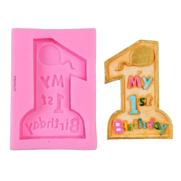 Silicone "My 1st Birthday" Embedded Mould