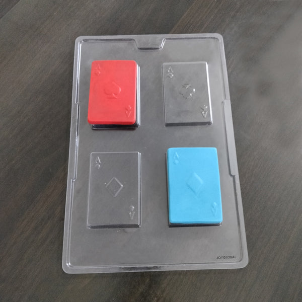 Cacao Poker Play Card Shape PVC Mould