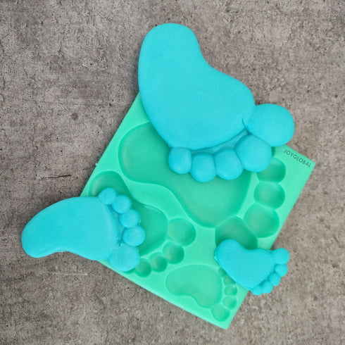 Silicone Human Feet Mould - 3 Cavity