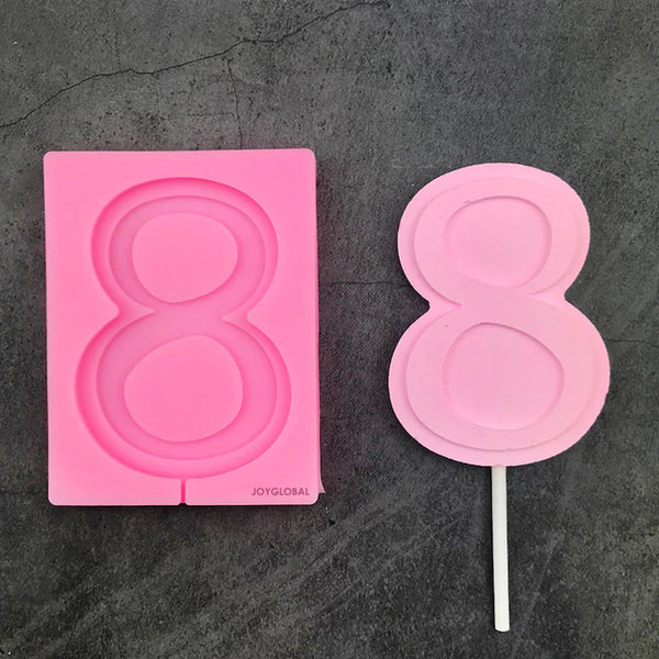 Silicone Eight (8) Number Mould