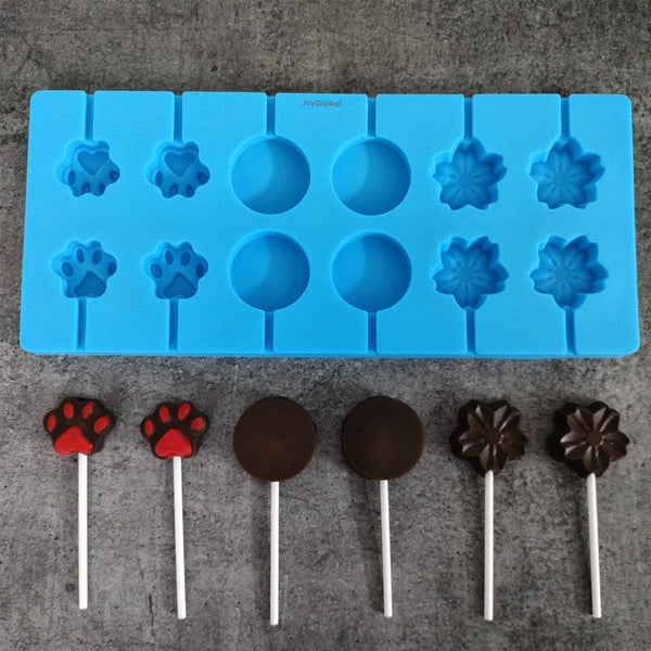Silicone Designer Lollipop Mould (3 in 1)