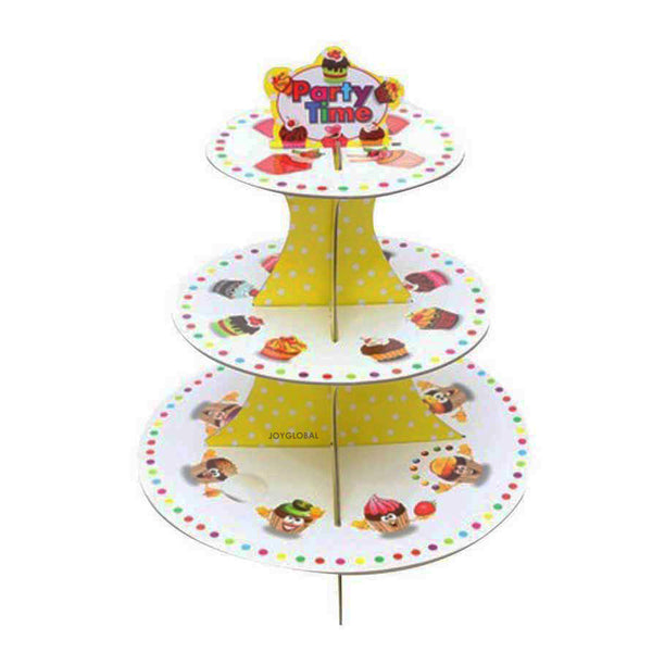 Cupcake Printed Shape 3-Tier Treat Tree Cupcake Stand