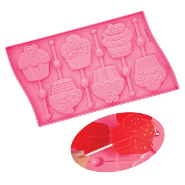 Silicone Muffin Cupcake Shaped Lollipop Mould