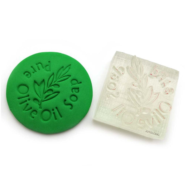 Acrylic "Pure Olive Oil Soap" Seal Stamp