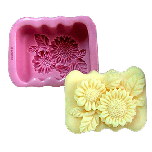 Silicone Sunflower Rectangle Mould - 50 Grams