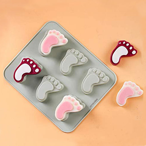 Silicone Baby Feet Mould - 6 Cavity