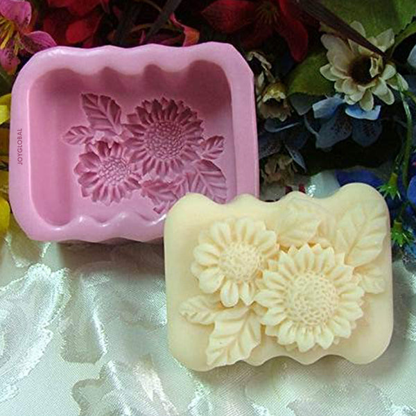 Silicone Sunflower Rectangle Mould - 50 Grams