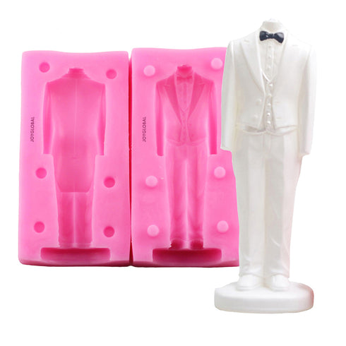 Silicone 3D Man Wedding Suit Dress Mould