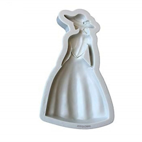 Silicone Lady with a hat Mould