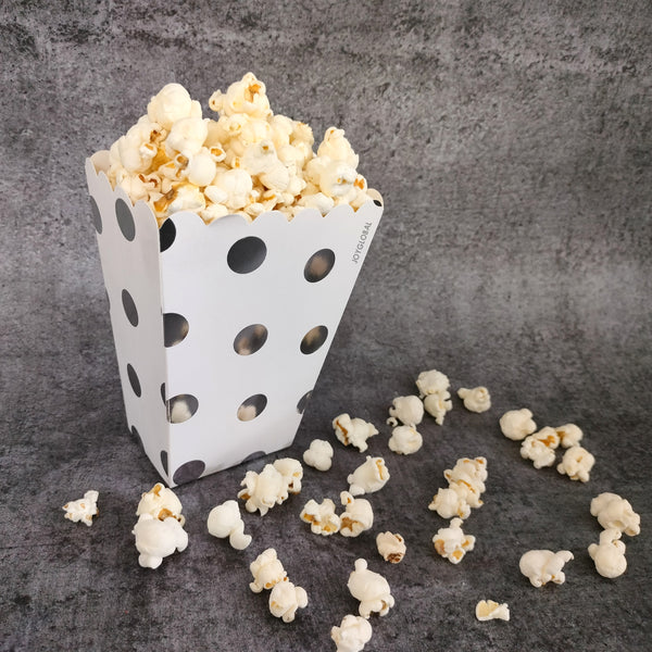 Paper Popcorn Silver Box - Polka Dot (Set of 6 Pieces)