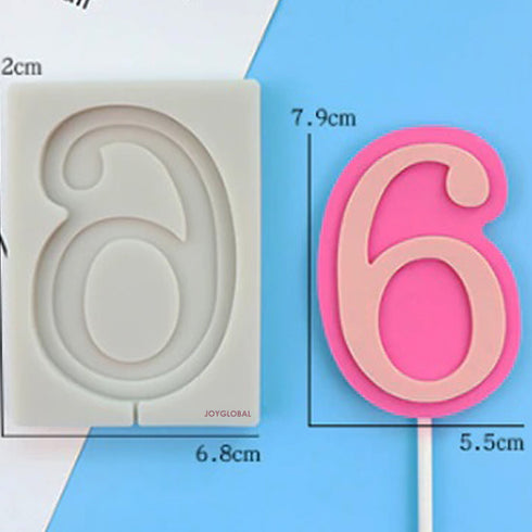Silicone Six (6) Number Mould