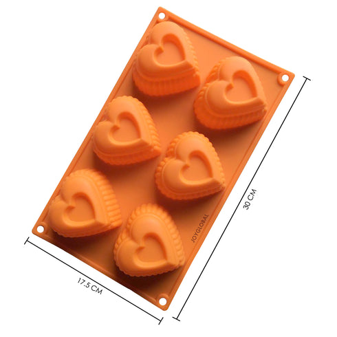 Silicone Double Heart Mould - 100 Grams