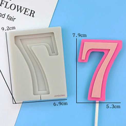 Silicone Seven (7) Number Mould