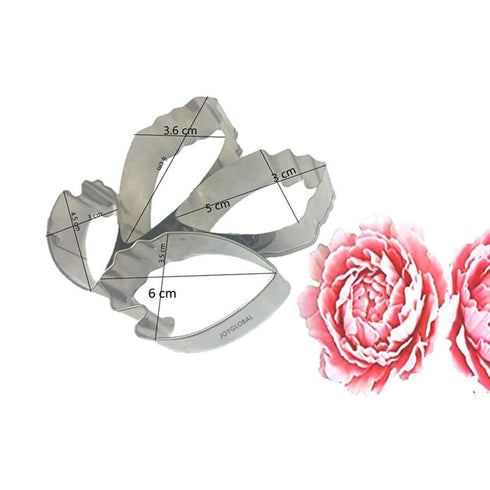 Stainless Steel Peony Cutters - Set of 4 Pieces