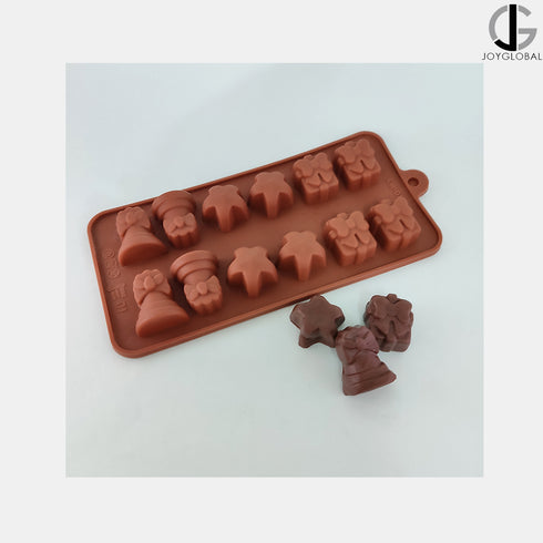 Silicone Giftbox Stars and Bell Mould
