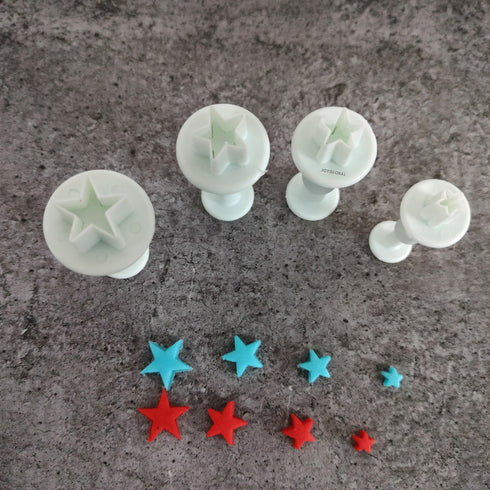 Star Shape Plunger Cutter - Set of 4 Pieces