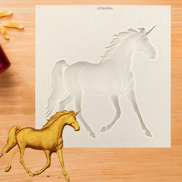 Silicone Running Unicorn Horse Mould
