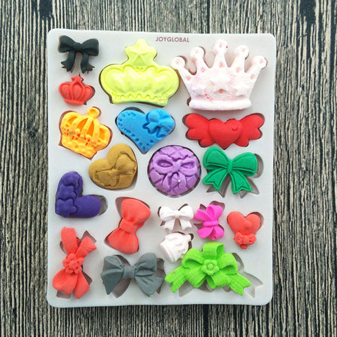 Silicone Bows Crown Mould - 19 Cavity
