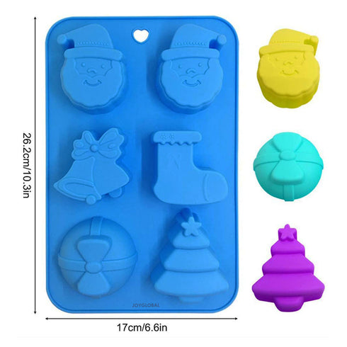 Silicone Best Christmas Theme Mould With 6 Cavities - Output weight Approx 40 Grams