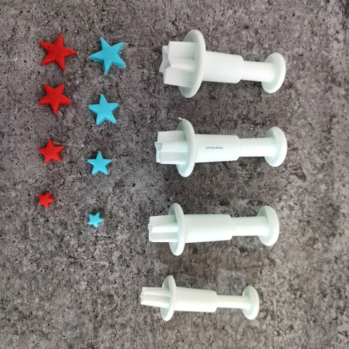 Star Shape Plunger Cutter - Set of 4 Pieces