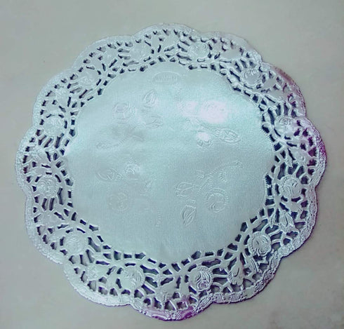 Rose Embedding Doilies - 7.5 Inches