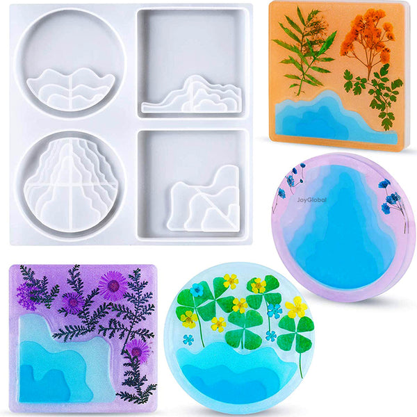 Silicone Wave Coaster Resin Mould