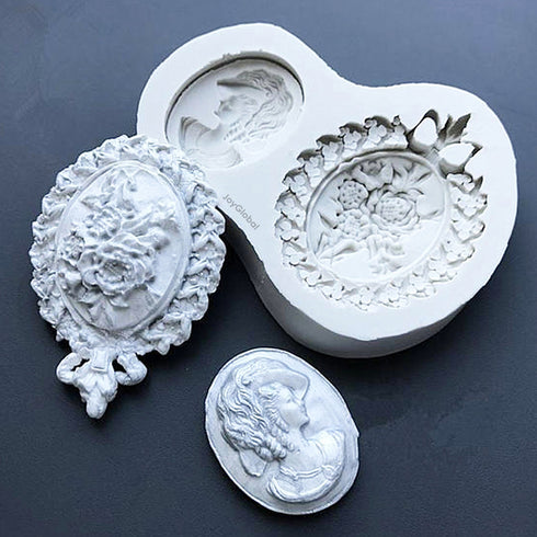 Silicone Face And Flower Mirror Mould