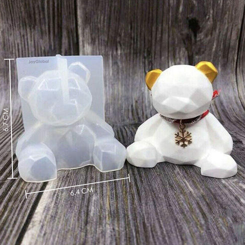 Silicone 3D Teddy Bear Resin Mould